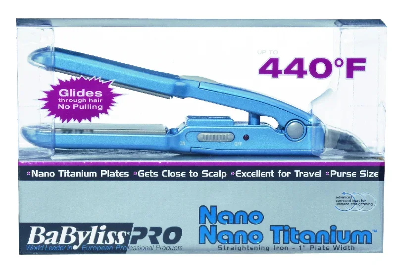 BABYLISS PRO NANO TITANIUM FLAT IRON MINI 1 INCH