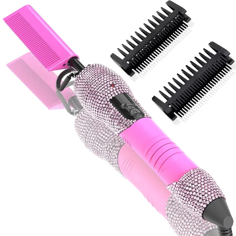 180℉-500℉ bling bling diamond electric Hot Comb