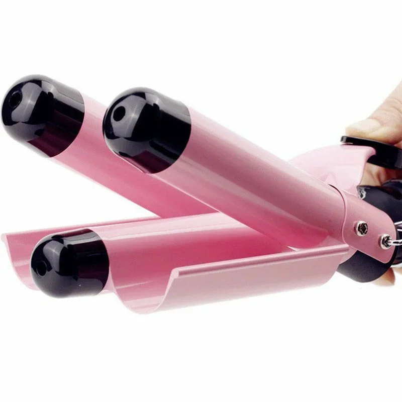 25cm-pink-three-barrel-curling-iron-wand-with-lcd-display