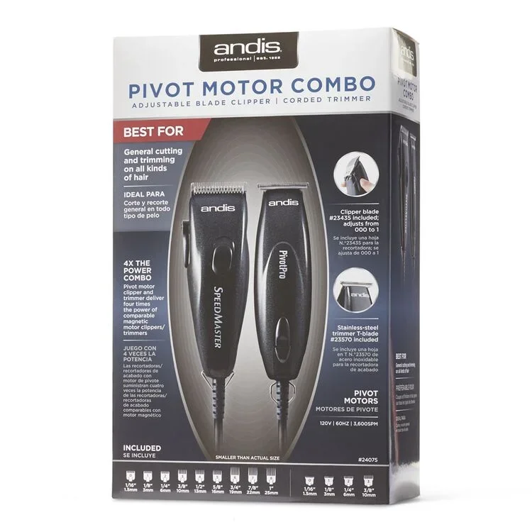 ANDIS PIVOT MOTOR CLIPPER/TRIMMER COMBO