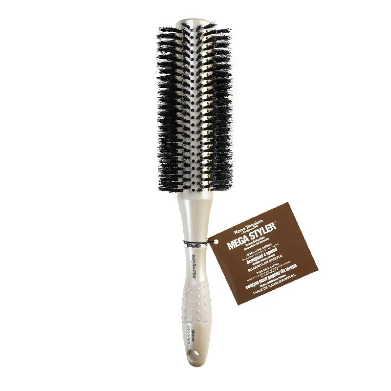 Babyliss Pro Mega Styler Boar & Nylon Bristle Round Brush