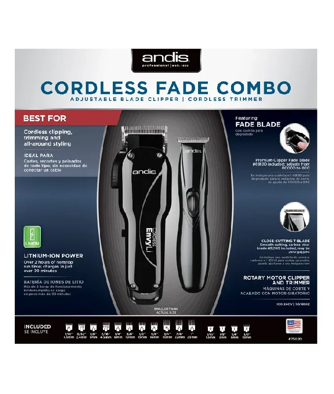 andis-pro-cordless-fade-combo-envy-li-clipper-slimline-li-hair-trimmer-75020