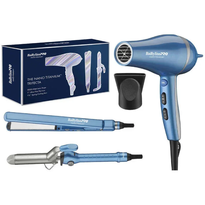 Babyliss Pro Nano Titanium Trifecta Set 3pc