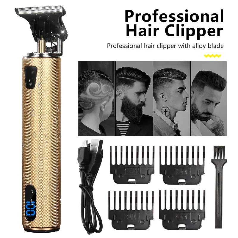 buy-online-new-design-professional-barber-hair-trimmer-machine-rechargeable-cordless-men-hair-clipper-for-men-vintage-t9