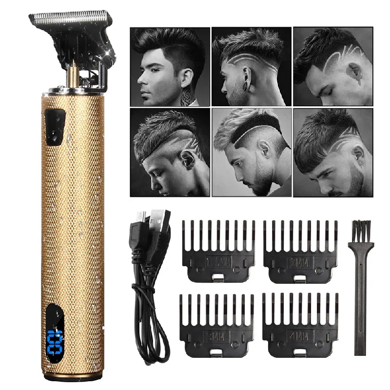 buy-online-new-design-professional-barber-hair-trimmer-machine-rechargeable-cordless-men-hair-clipper-for-men-vintage-t9