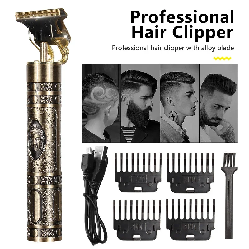 hiena-professional-hair-clippers-for-men-with-rechargeable-and-durable-battery-replaceable-limit-comb-professional-trimmer-haircut-kit-2