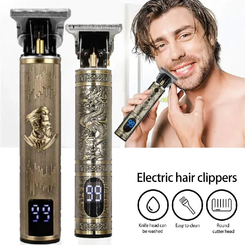 LCD Display T9 Electric Hairber 0mm Shaver Hair Trimer Home Appliances Travel Barber Razors Shaving Machine for Men Trimmer Man