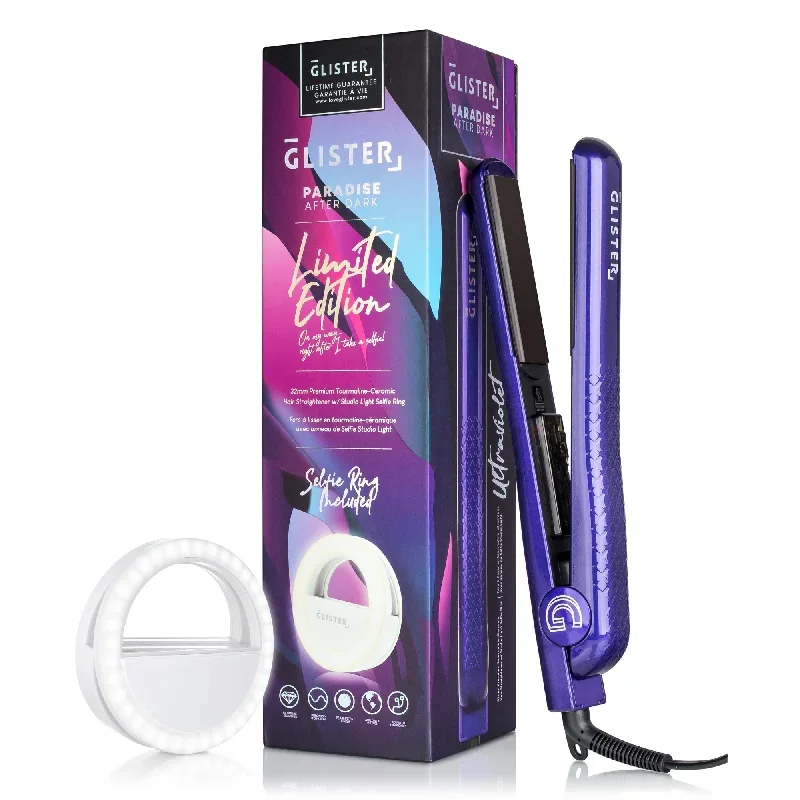 Limited Edition 1.25 Paradise After Dark Flat Iron (with Selfie Ring Included)