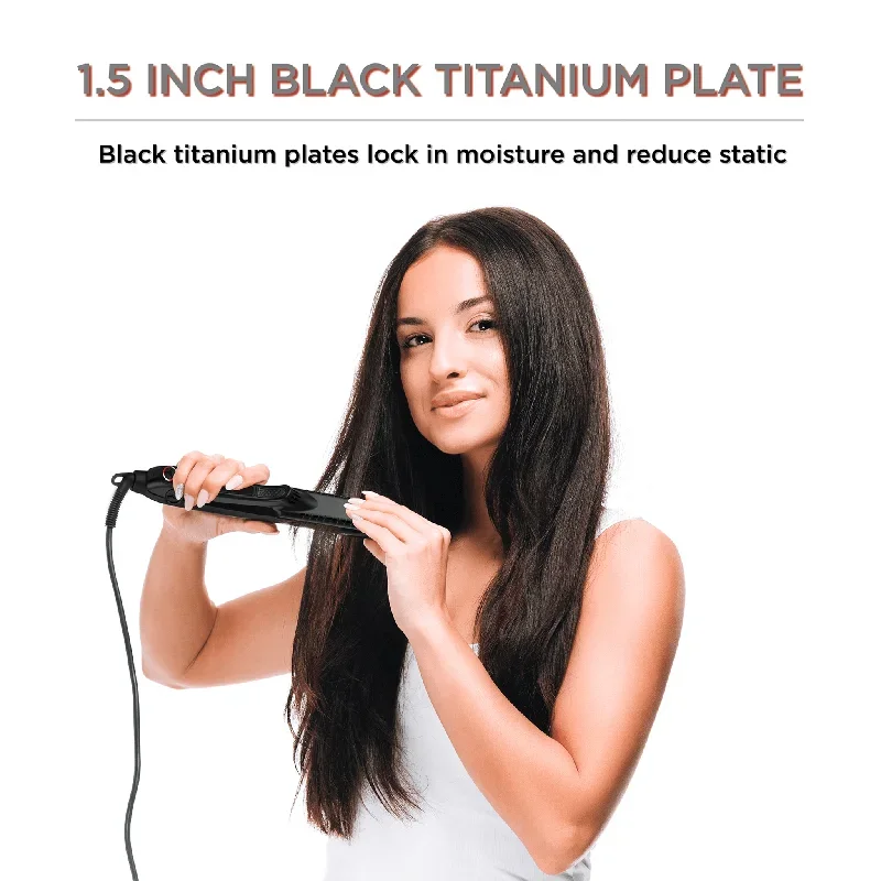 new-classic-infrared-black-titanium-flat-iron-1-5-inches