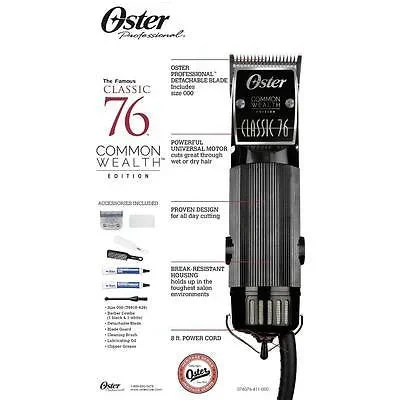 oster-common-wealth-edition-black-classic-76-hair-clipper-76076-411-barber-cut