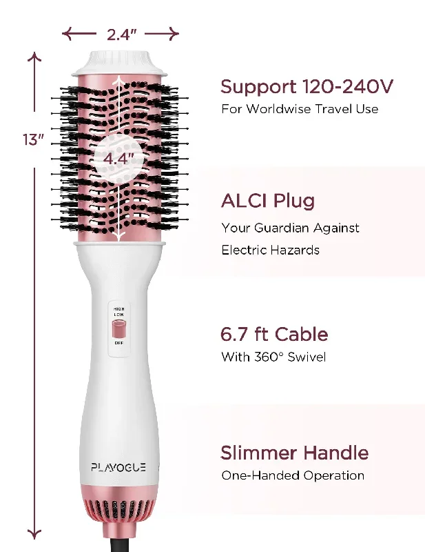 plavogue-hair-dryer-brush-110v-240v-dual-voltage-hair-dryer-brush-brush-blow-dryer-with-negative-ion-for-european-travel-lightweight-hair-dryer-brush-blow-dryer-for-straightening-drying-curling