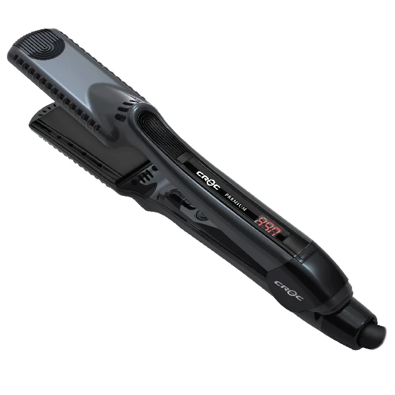 Premium Wet to Dry Black Titanium Flat Iron 1.5