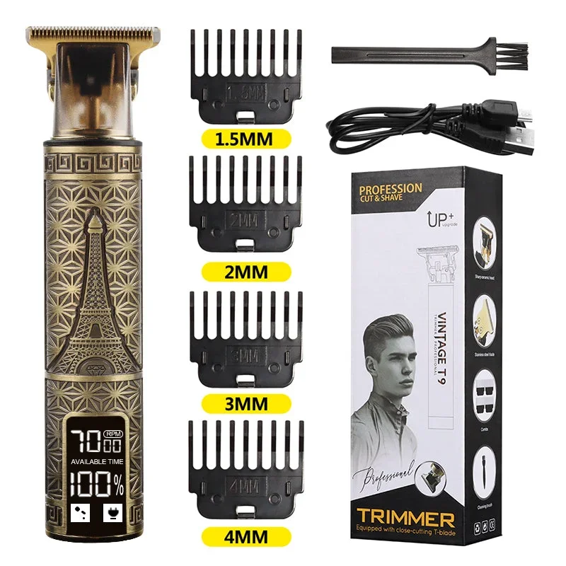 professional-lcd-hair-clipper-for-men-rechargeable-hair-trimmer-machine-oem-power-time-charging-electric-clipper-vintage-t9