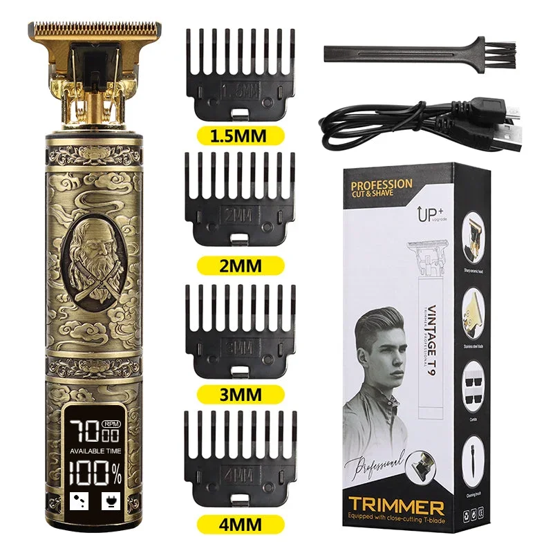 professional-lcd-hair-clipper-for-men-rechargeable-hair-trimmer-machine-oem-power-time-charging-electric-clipper-vintage-t9