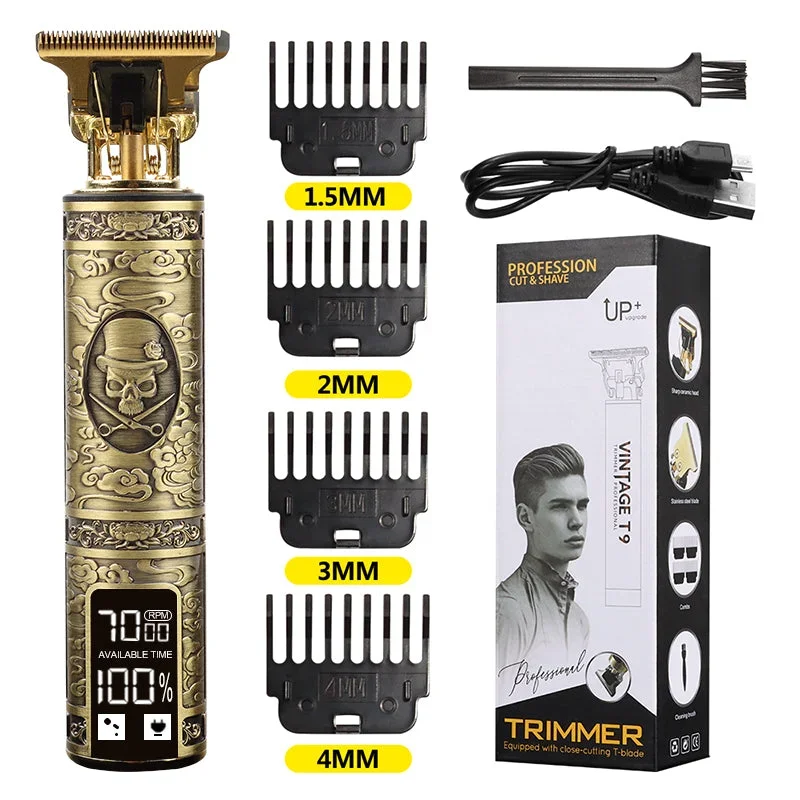 professional-lcd-hair-clipper-for-men-rechargeable-hair-trimmer-machine-oem-power-time-charging-electric-clipper-vintage-t9