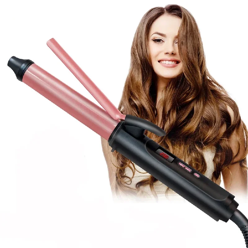 Professional Style Hair Curls Waves 9mm/26mm Rose Gold Electric hair curling wand Dual Voltage Anti-scalding hair curler iron